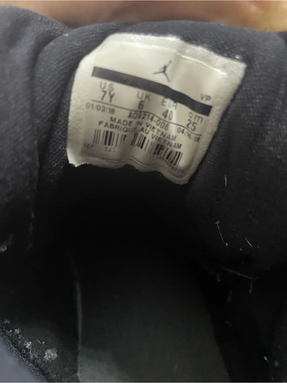 Jordan Black and White High-Top Sneakers